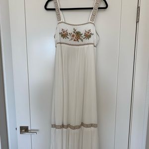 Floral embroidered maxi dress